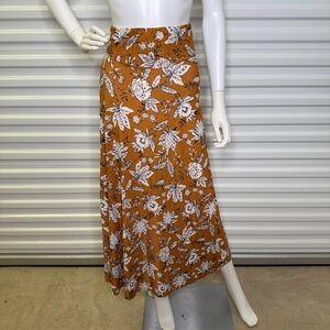Love Posh Mustard Floral Maxi Skirt Womens S